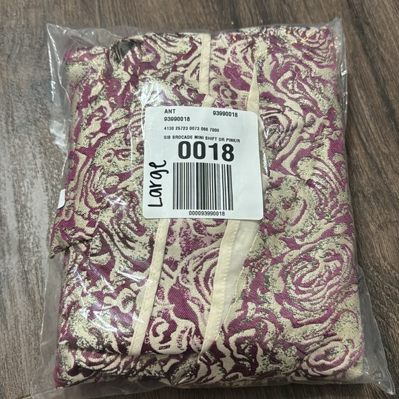 NWT! Anthropologie Pink Sunday in Brooklyn Brocade Mini Shift Dress 🔴 - Picture 5 of 6